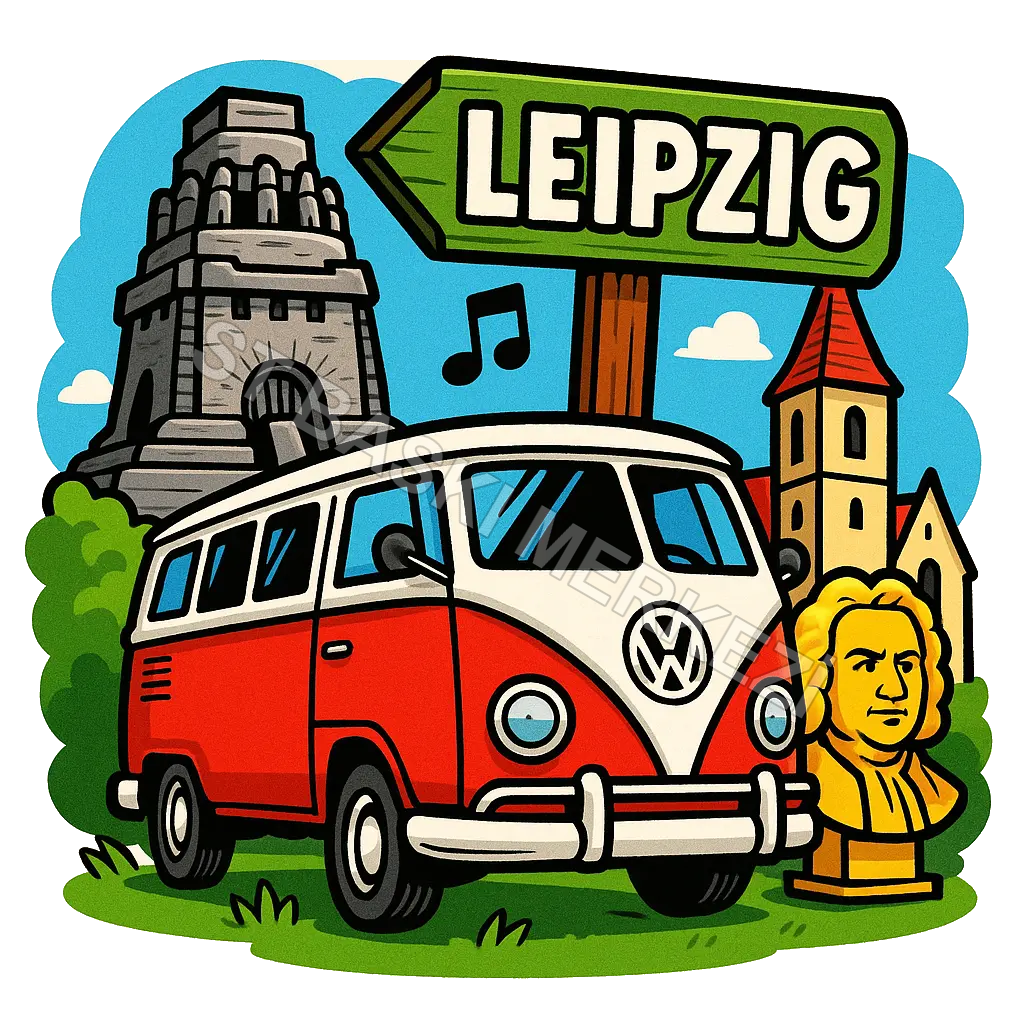 Leipzig Ahşap Magnet – Toptan UV Baskılı Retro Hediyelik Magnet