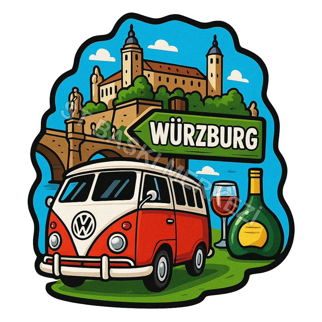 Würzburg Ahşap Magnet – Toptan UV Baskılı Retro Hediyelik Magnet