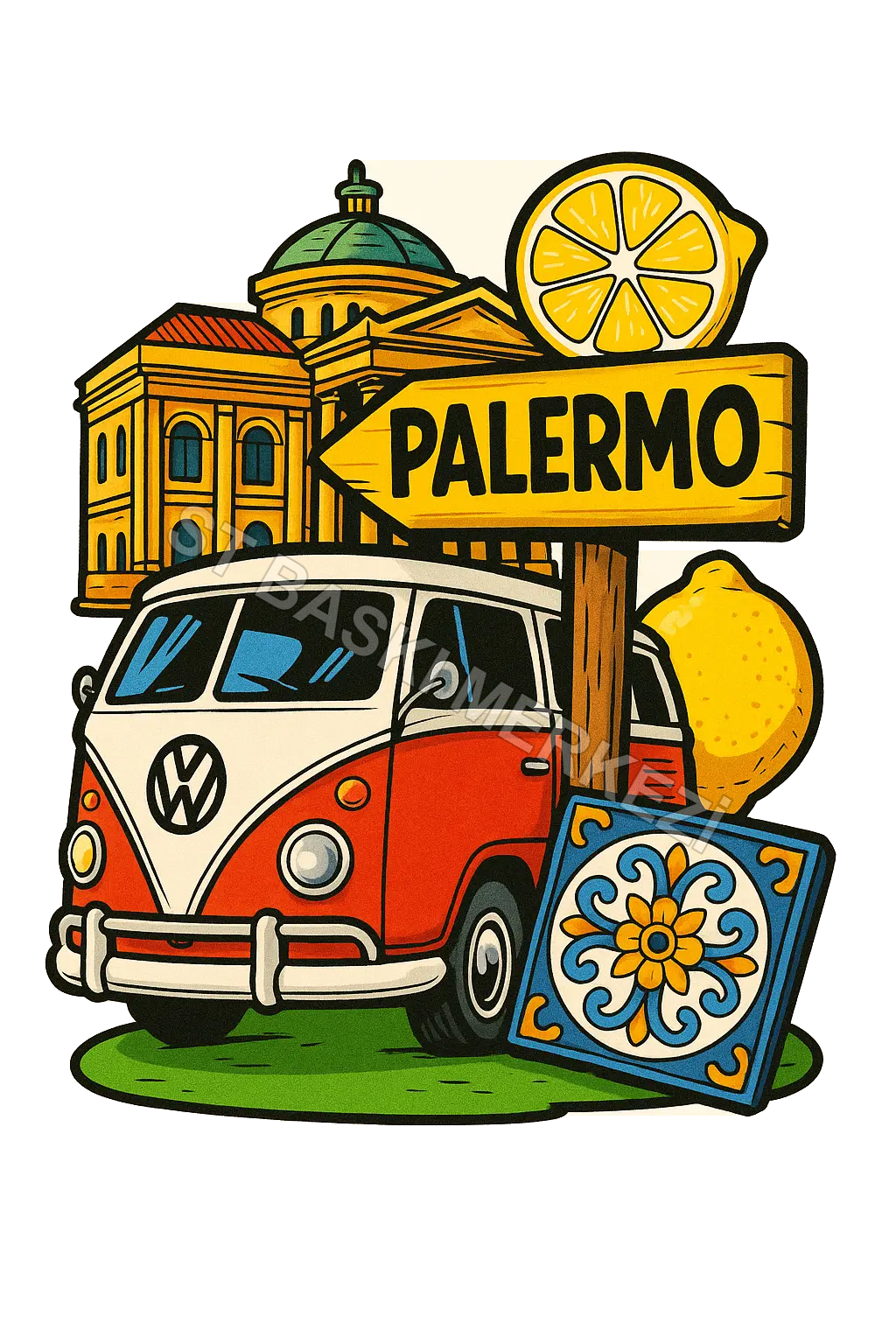 Palermo Ahşap Magnet – Toptan UV Baskılı Retro Hediyelik Magnet