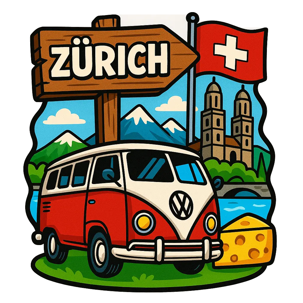Zürich Ahşap Magnet – Toptan UV Baskılı Retro Hediyelik Magnet