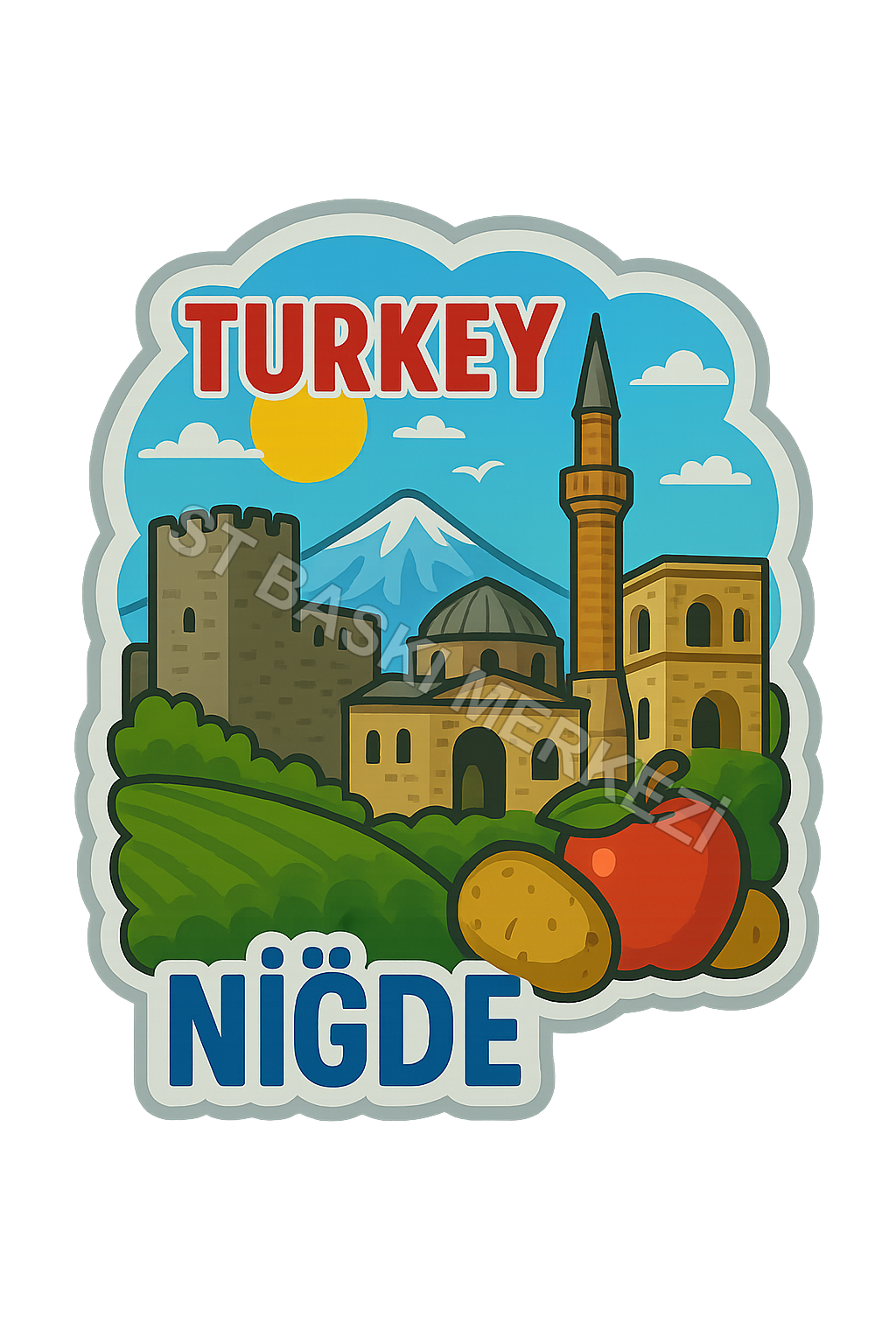 Niğde Ahşap Magnet – Toptan UV Baskılı Retro Hediyelik Magnet