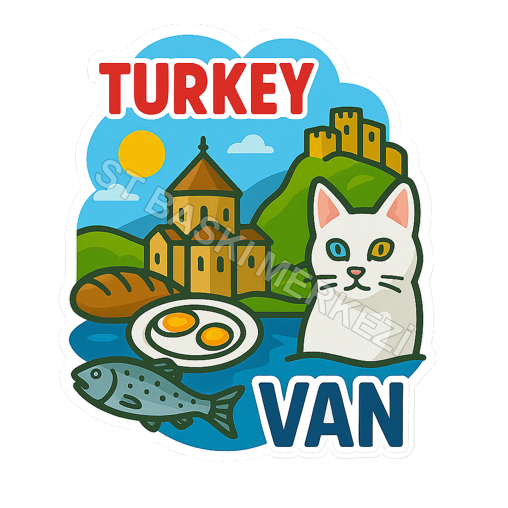 Van Ahşap Magnet – Toptan UV Baskılı Retro Hediyelik Magnet