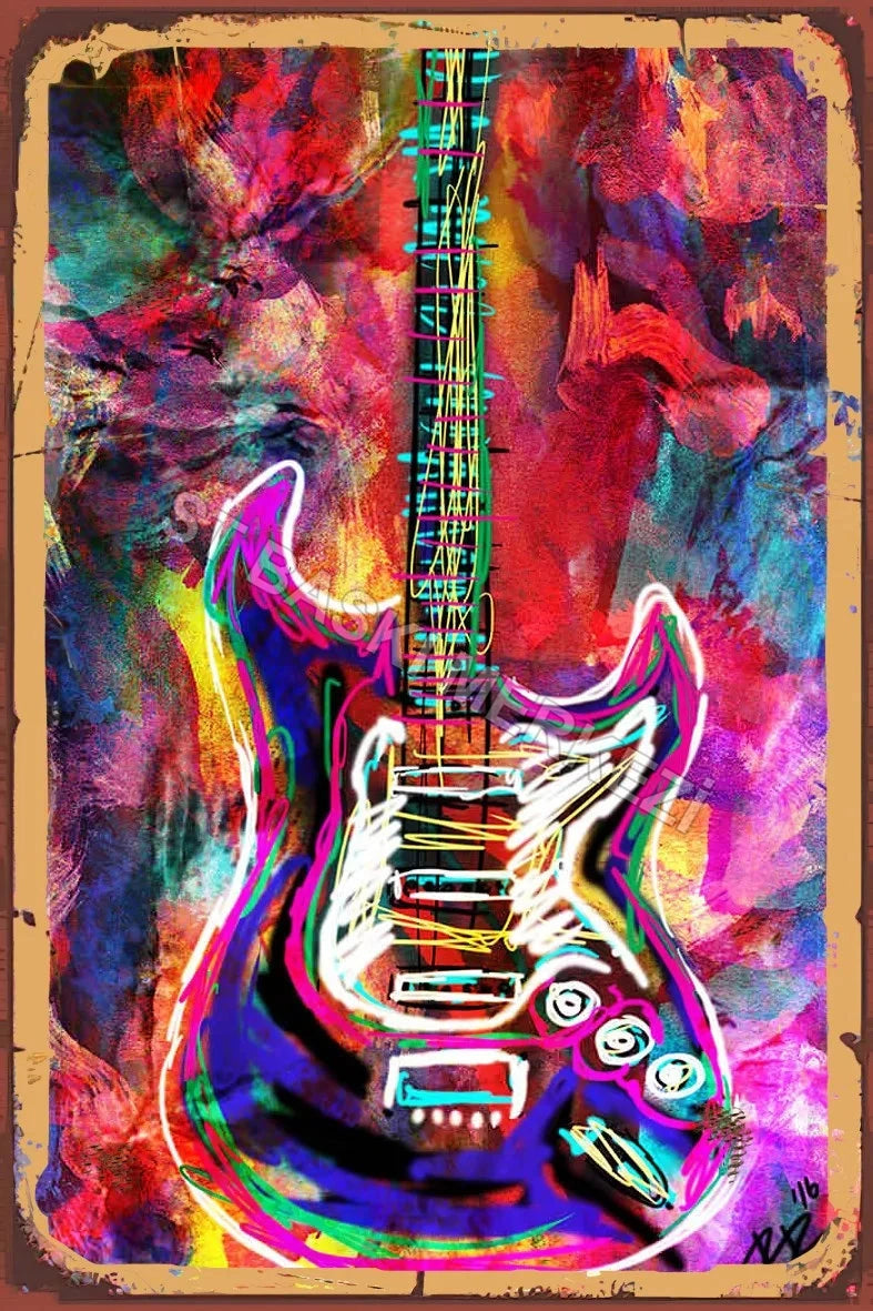 Rock Retro Ahşap Poster No:993