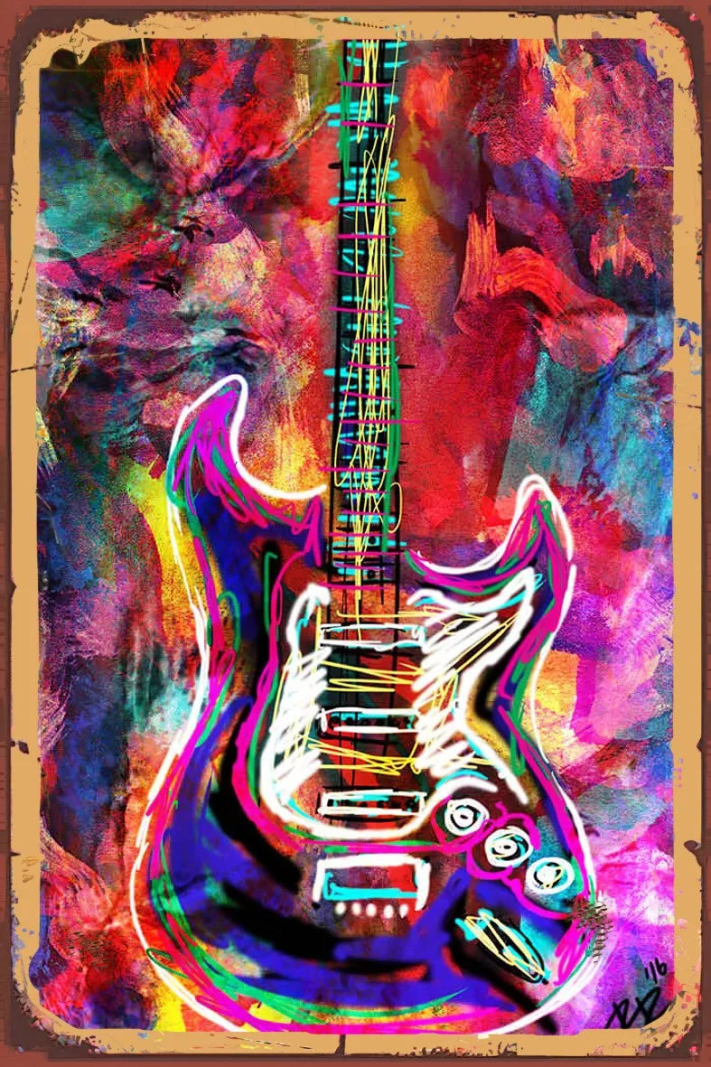 Rock Retro Ahşap Poster No:993