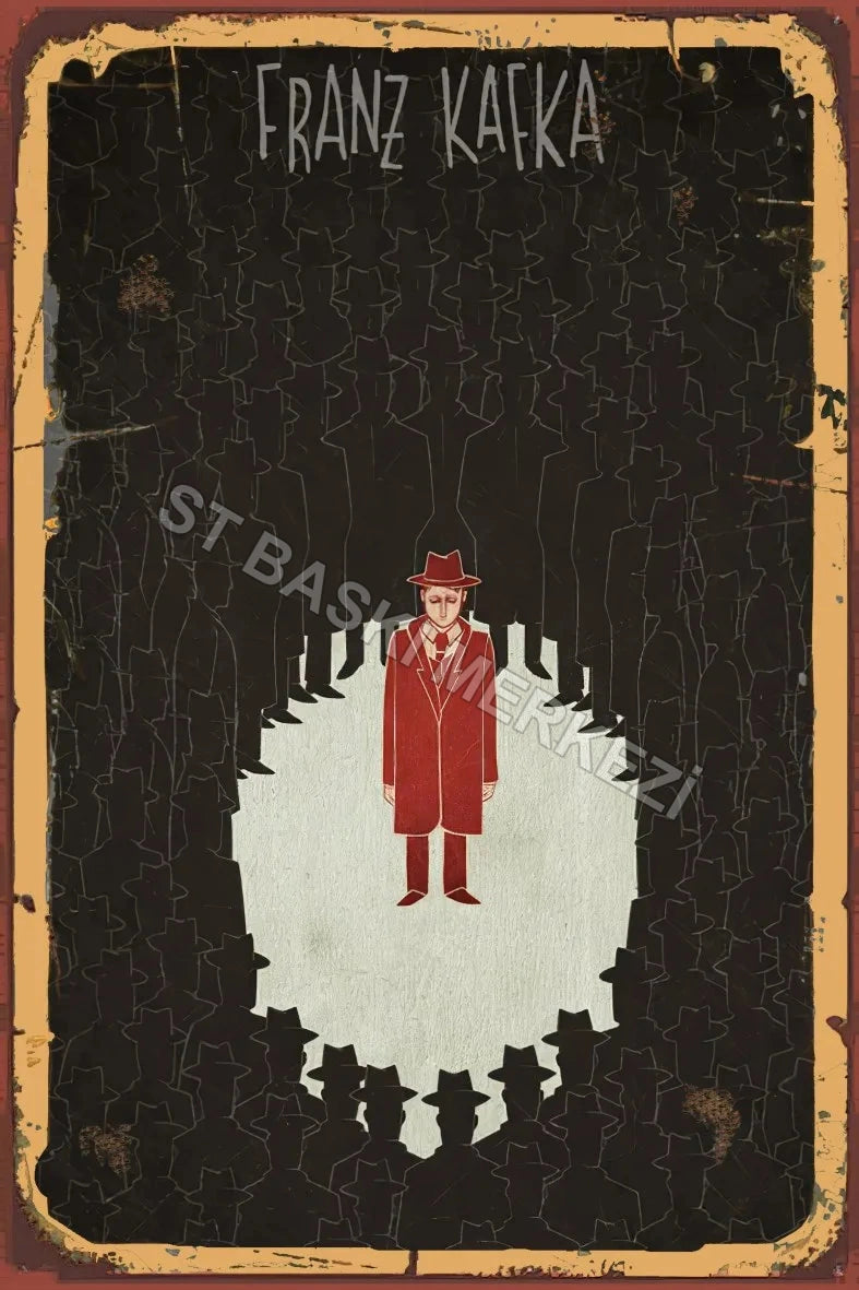 Franz Kafka Retro Ahşap Poster No:695