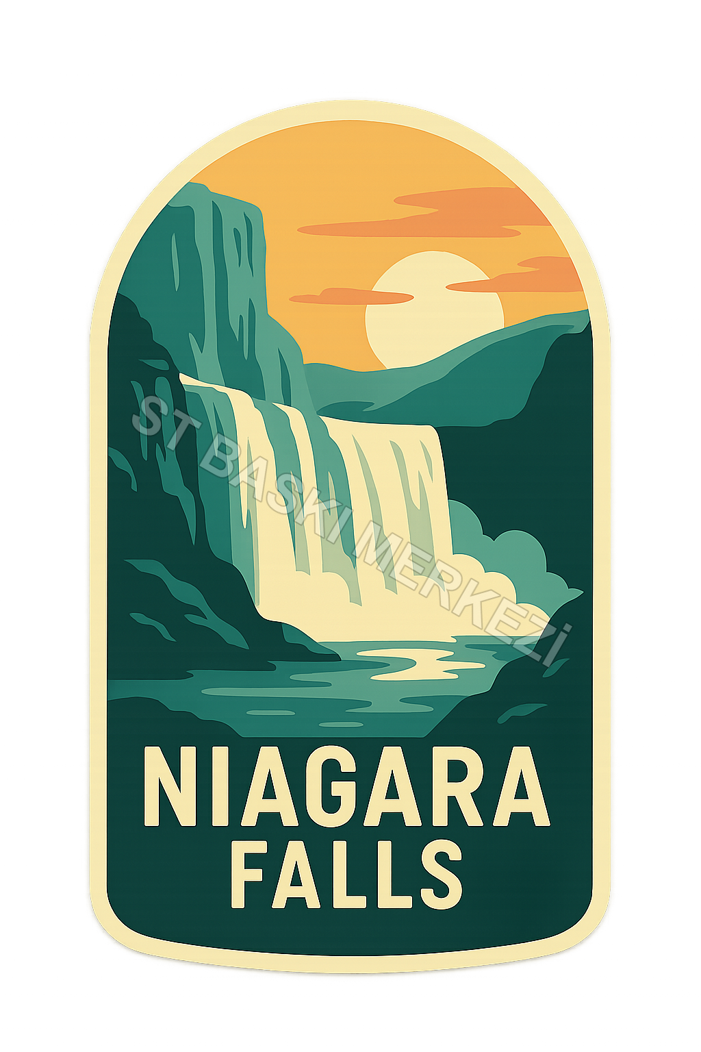 Niagara Falls Ahşap Magnet – Toptan UV Baskılı Retro Hediyelik Magnet