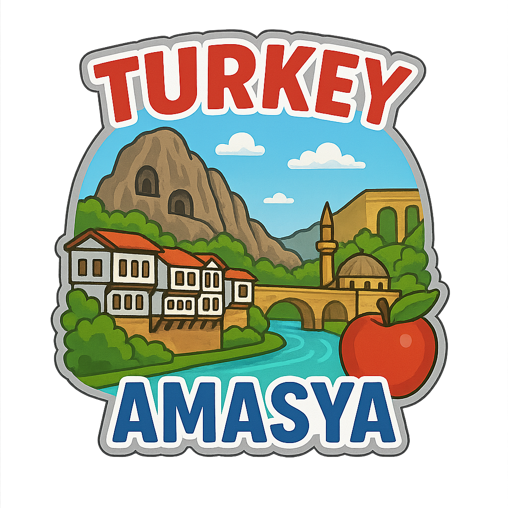 Amasya Ahşap Magnet – Toptan UV Baskılı Retro Hediyelik Magnet