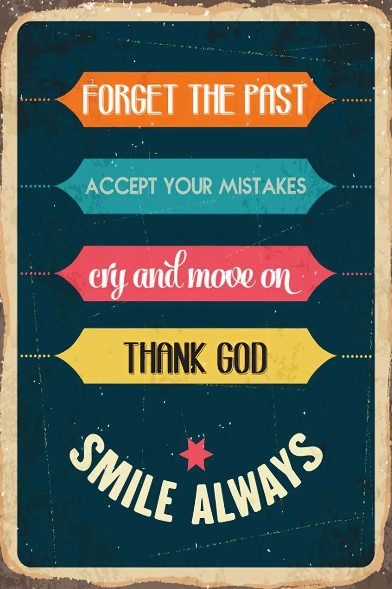 Smile Always Retro Ahşap Poster No:642