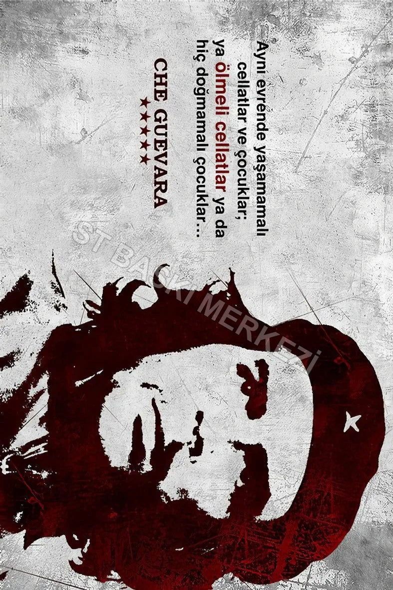 Che Guevera Retro Ahşap Poster No:451