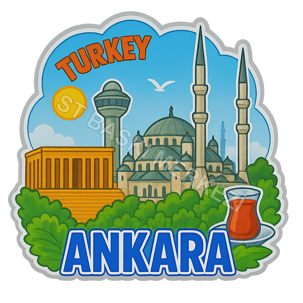 Frankfurt Wooden Magnet – Wholesale UV Printed Retro Gift Magnet