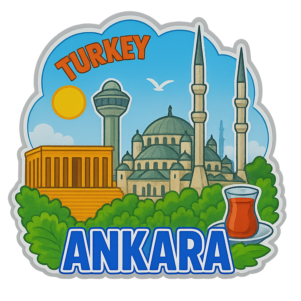 Ankara Ahşap Magnet – Toptan UV Baskılı Retro Hediyelik Magnet