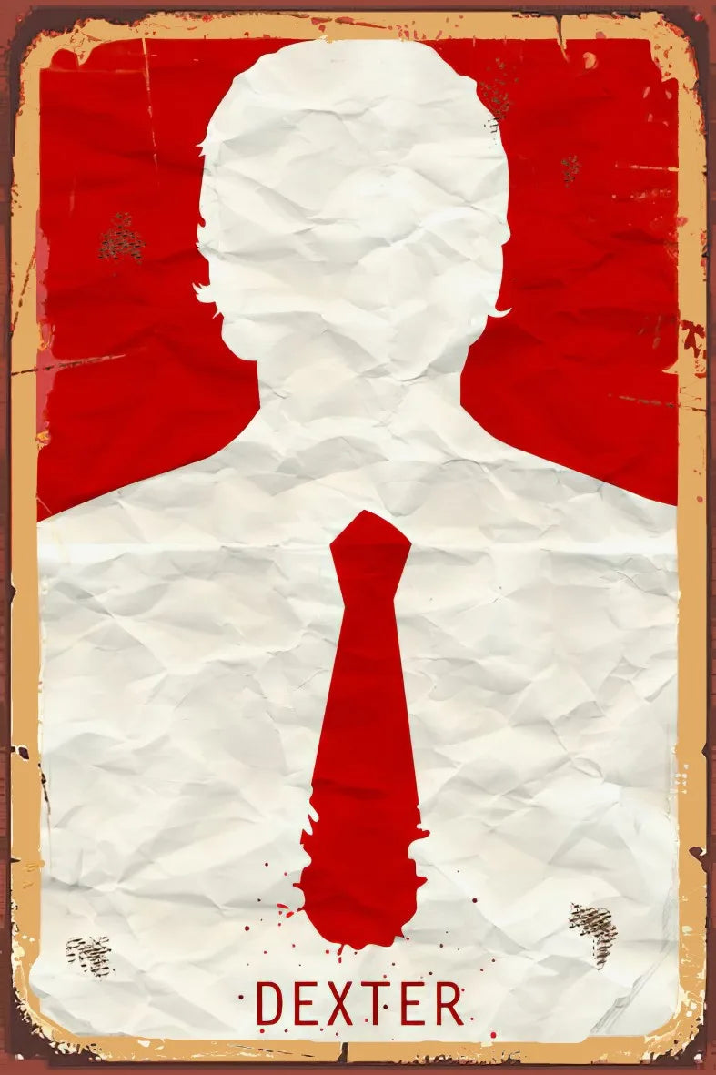 Dexter Retro Ahşap Poster No:871