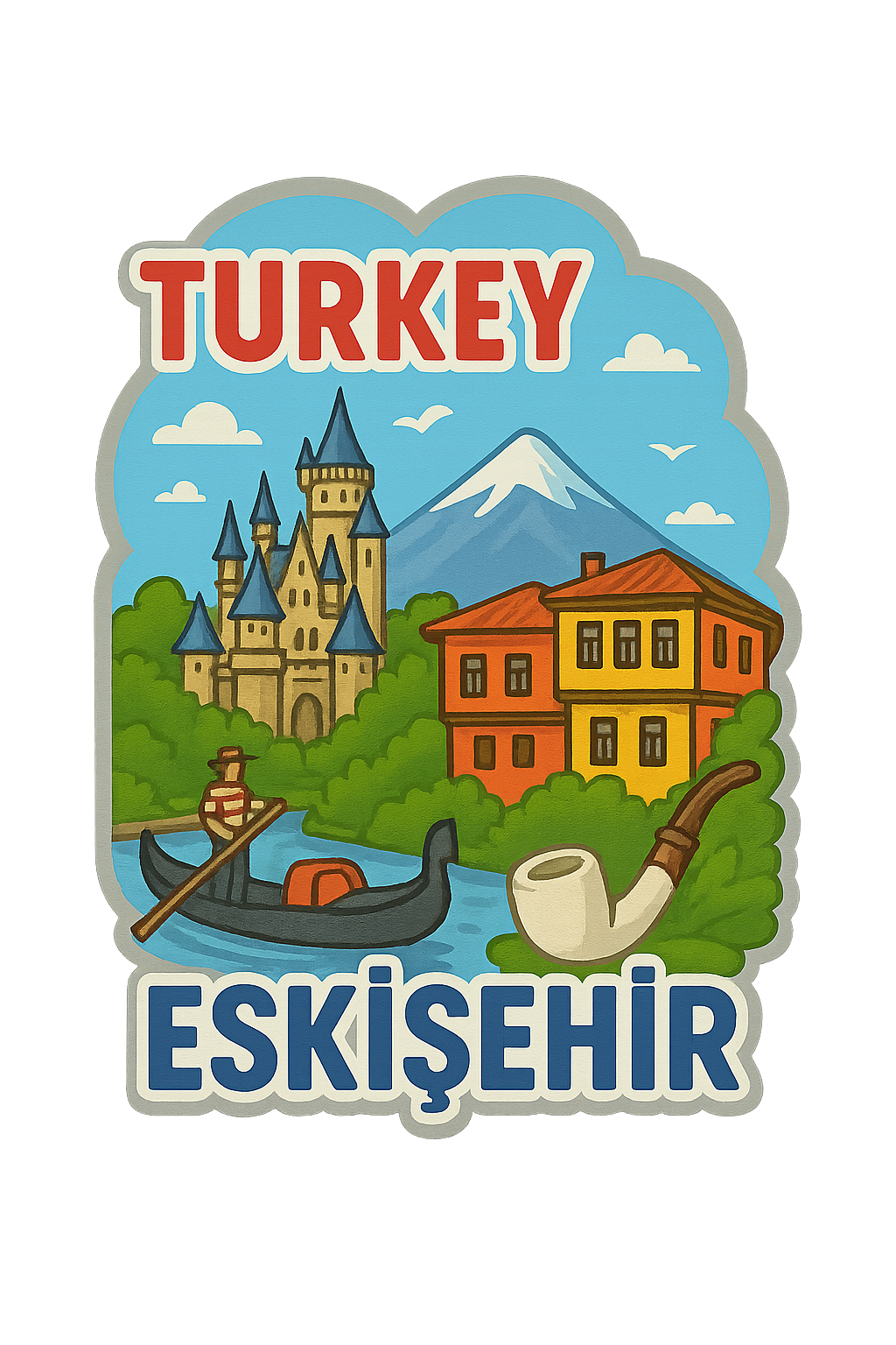 Eskişehir Ahşap Magnet – Toptan UV Baskılı Retro Hediyelik Magnet