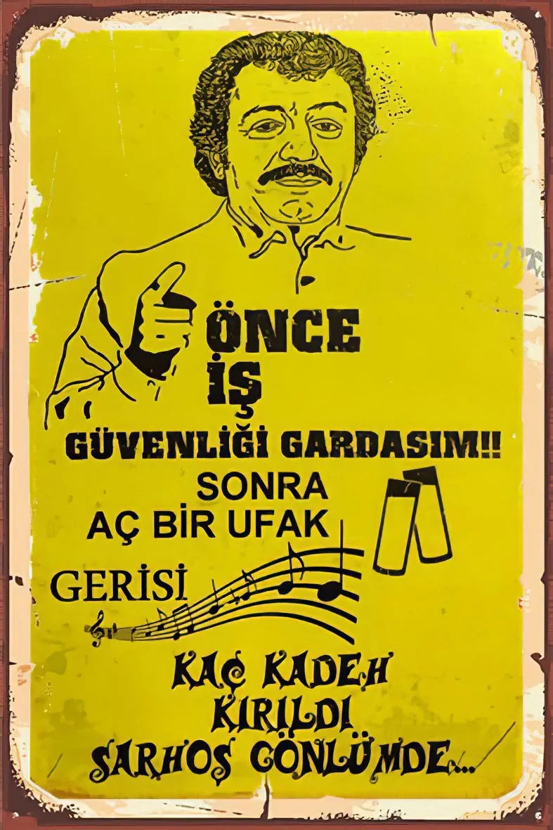 Müslüm Gürses Retro Ahşap Poster No:526