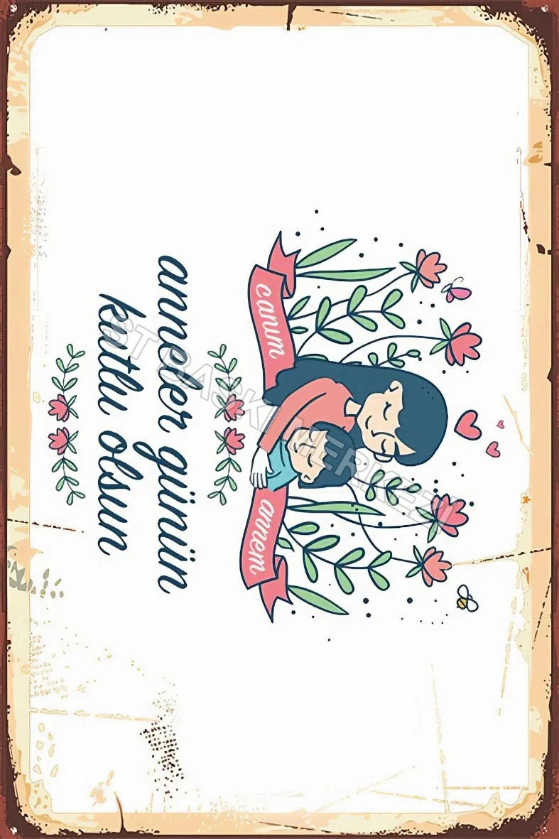 Anneler Günü Ahşap Poster No:342