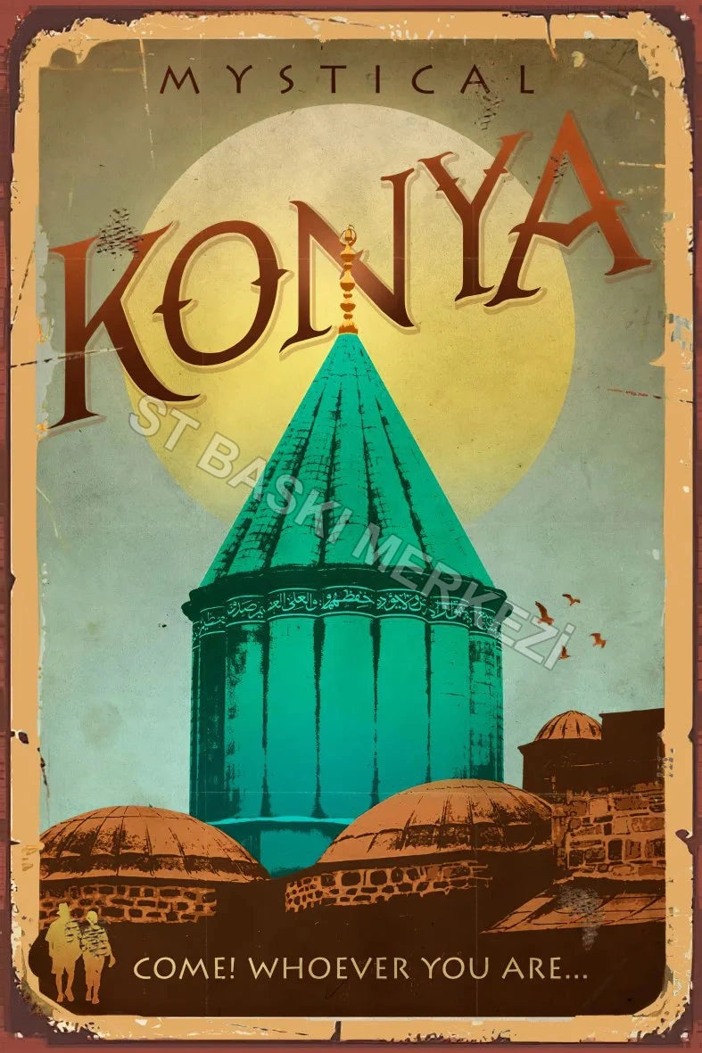 Konya Retro Ahşap Poster No:743
