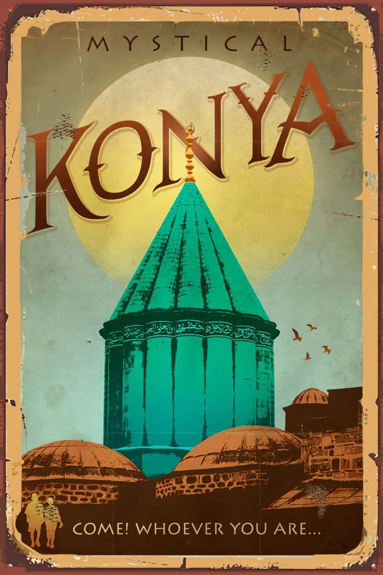 Konya Retro Ahşap Poster No:743