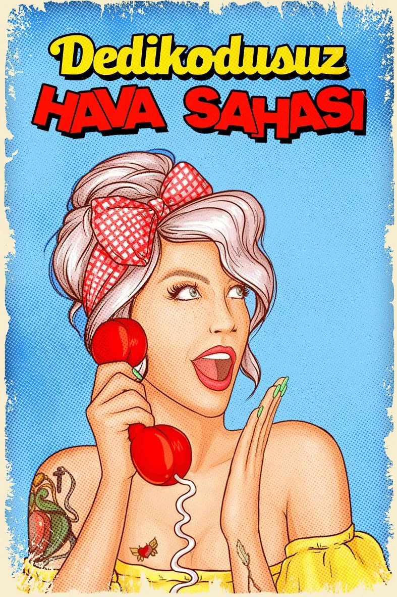 Dedikodusuz Hava Sahası Retro Ahşap Poster No:535
