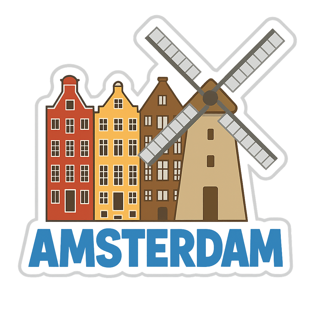 Amsterdam Ahşap Magnet – Toptan UV Baskılı Retro Hediyelik Magnet - ST Baskı Merkezi