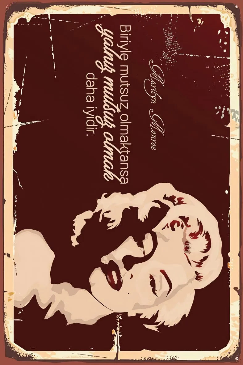 Marilyn Monroe Retro Ahşap Poster No:413