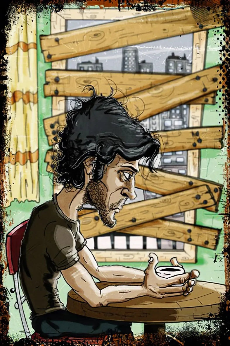 Karikatür Retro Ahşap Poster No:272