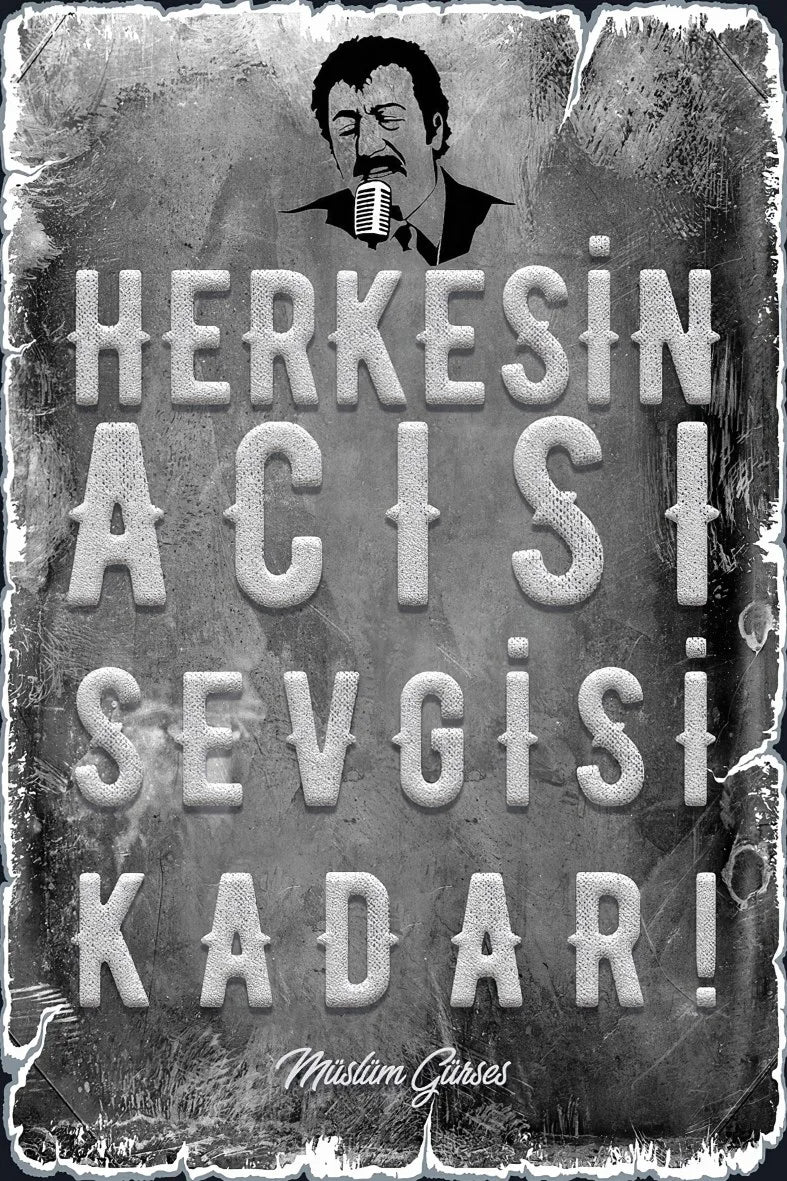 Müslüm Gürses Retro Ahşap Poster No:471