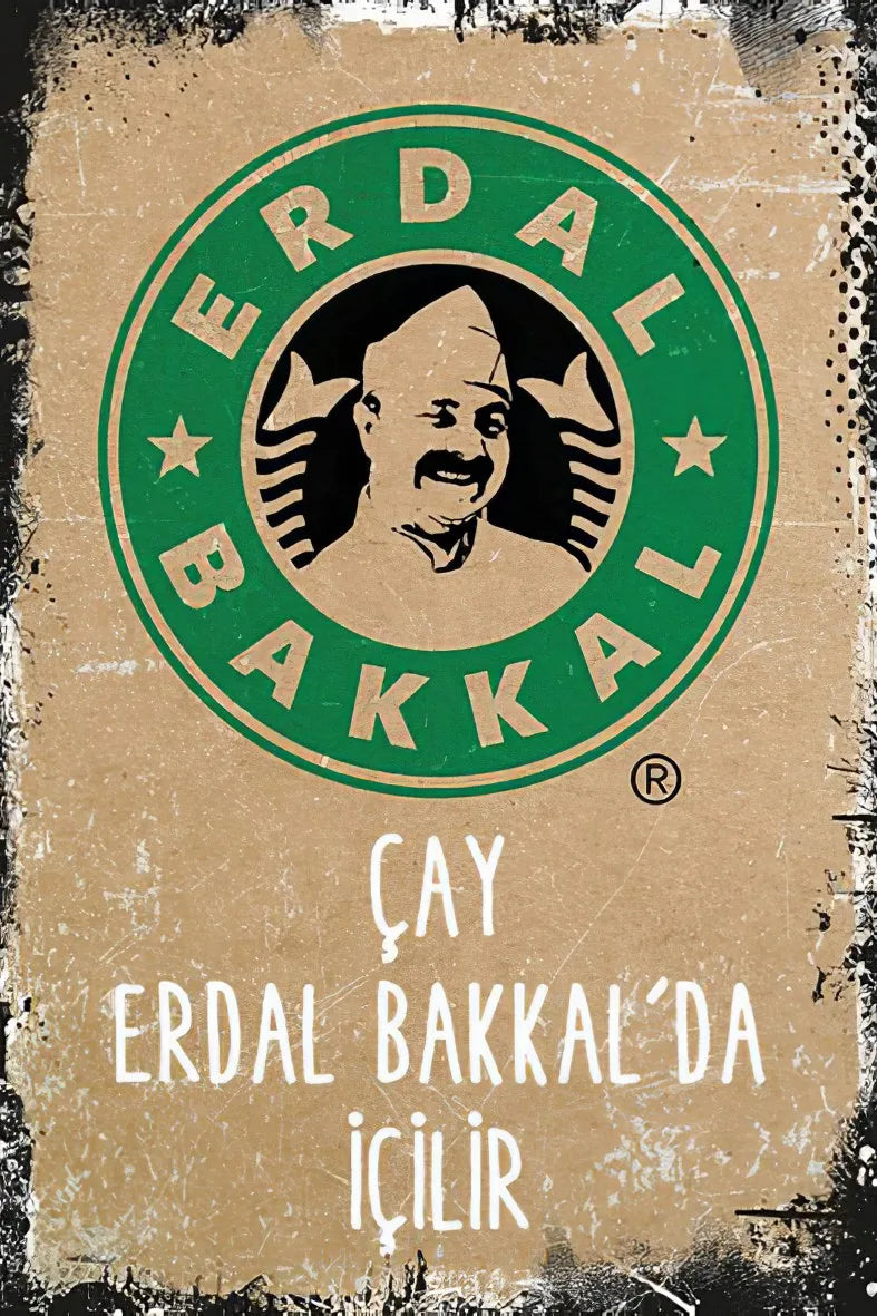 Erdal Bakkal Retro Ahşap Poster No:318