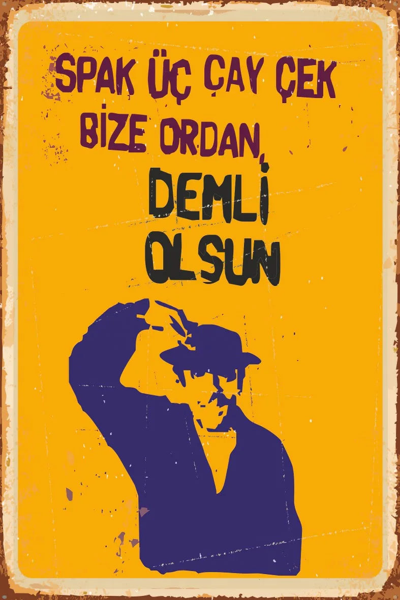 Turist Ömer Retro Ahşap Poster No:597