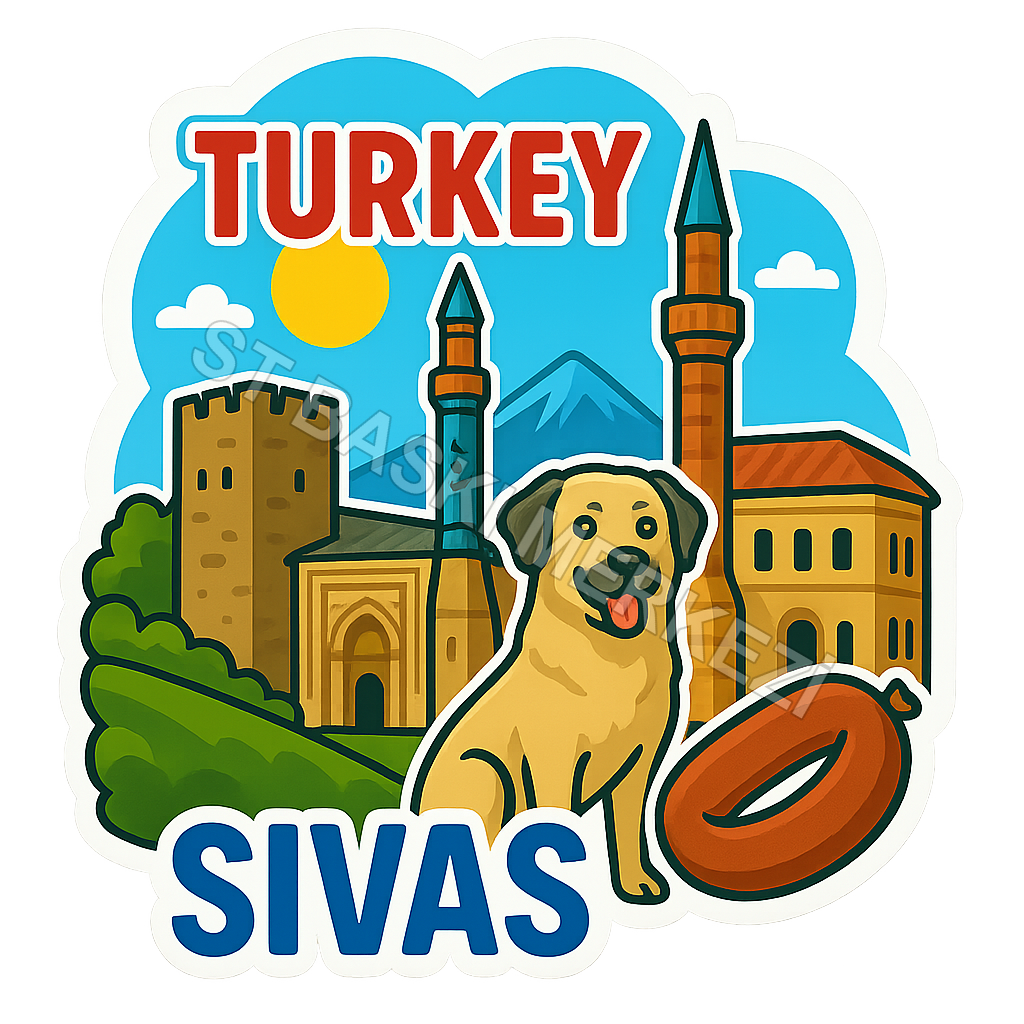 Sivas Ahşap Magnet – Toptan UV Baskılı Retro Hediyelik Magnet