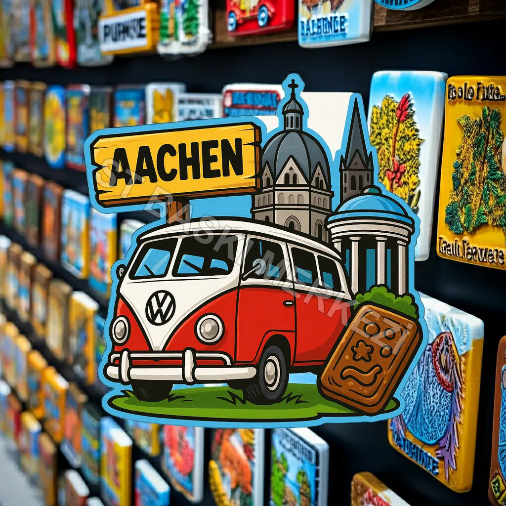 Aachen Ahşap Magnet – Toptan UV Baskılı Retro Hediyelik Magnet ST Baskı Merkezi