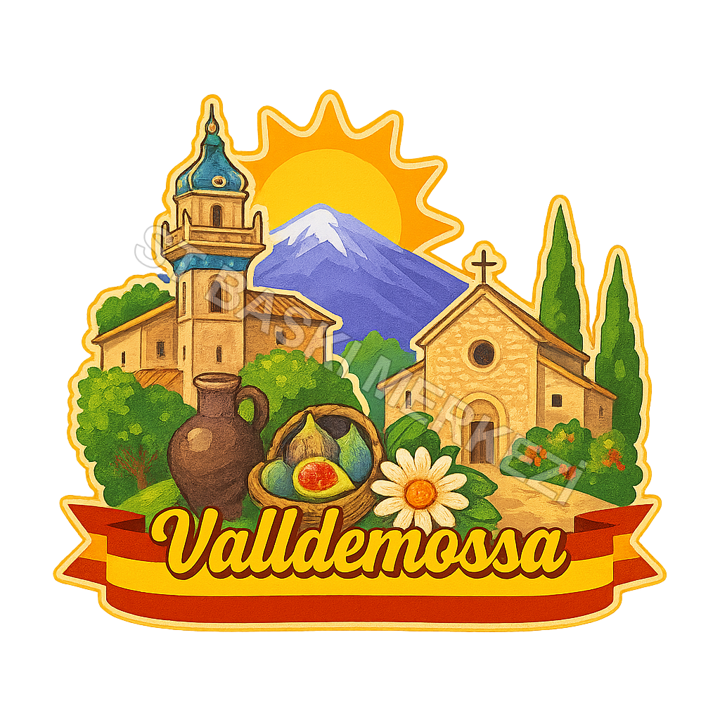 Valldemossa Ahşap Magnet – Toptan UV Baskılı Retro Hediyelik Magnet