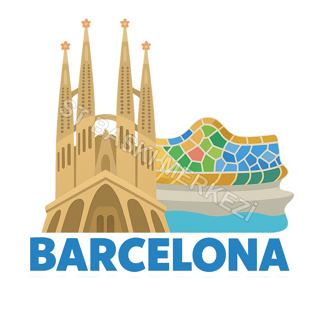 Barcelona Ahşap Magnet – Toptan UV Baskılı Retro Hediyelik Magnet - ST Baskı Merkezi