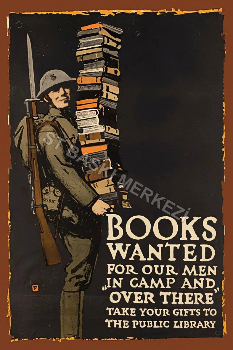 Books Wanted Retro Ahşap Poster No:212
