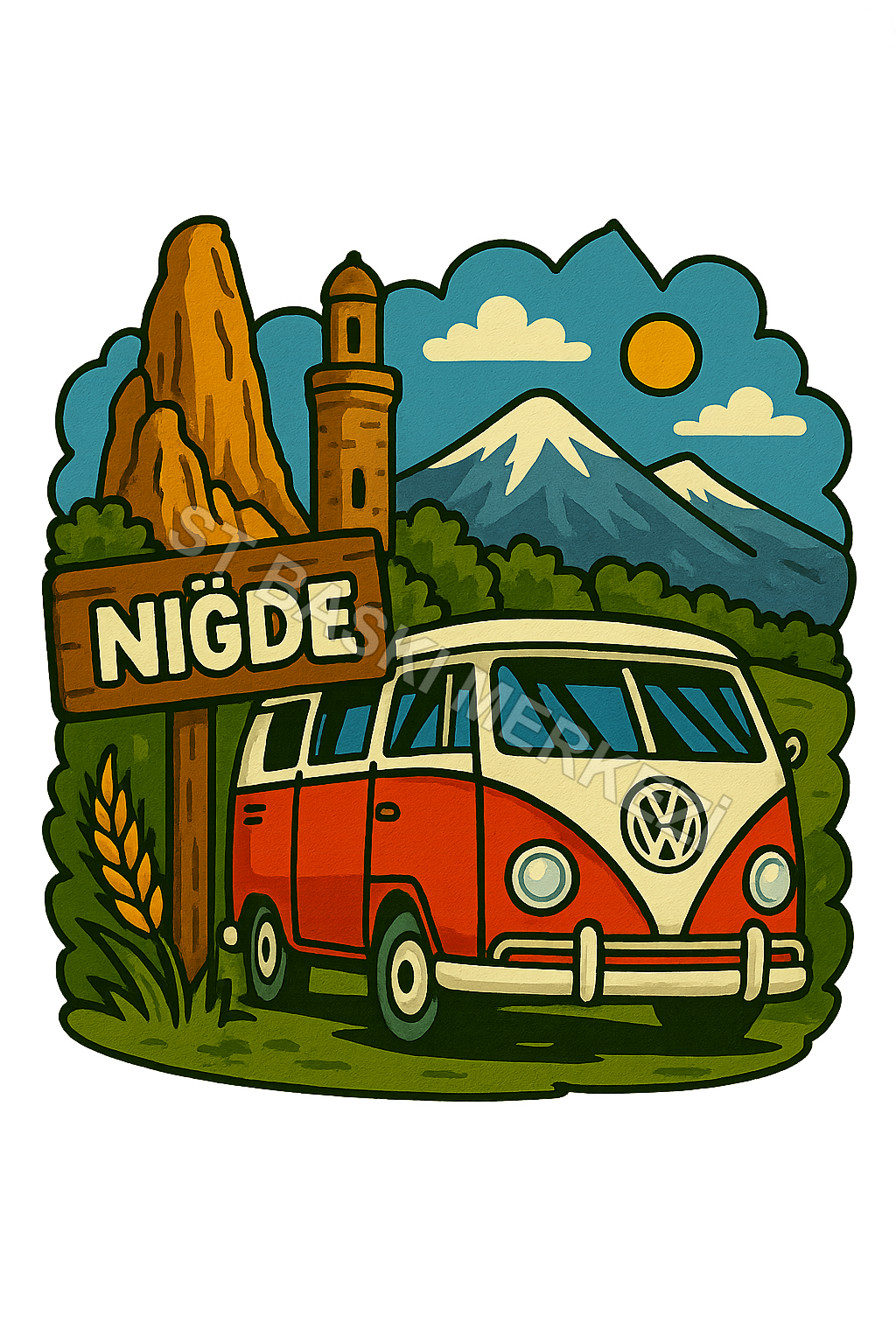 Niğde Ahşap Magnet – Toptan UV Baskılı Retro Hediyelik Magnet