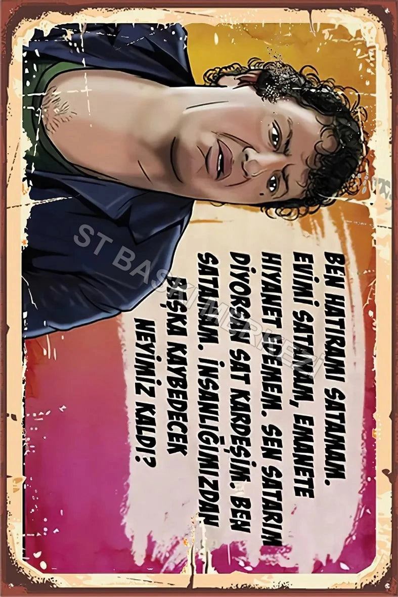 Ben Hatıramı Satamam Retro Ahşap Poster No:385