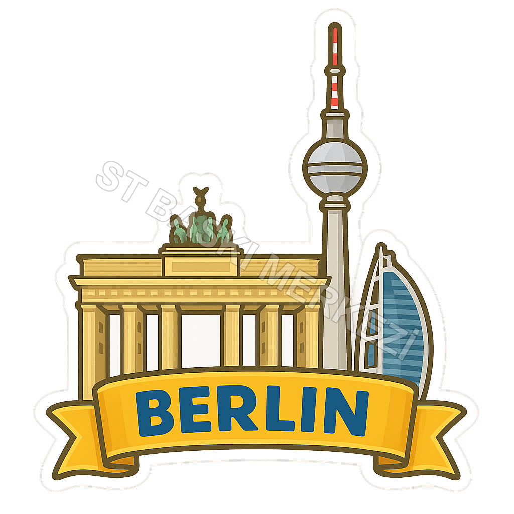 Berlin Ahşap Magnet – Toptan UV Baskılı Retro Hediyelik Magnet - ST Baskı Merkezi