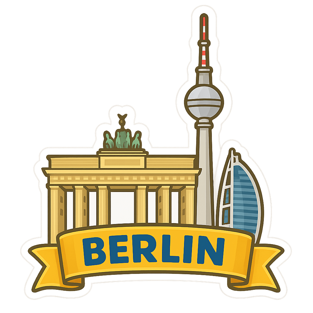 Berlin Ahşap Magnet – Toptan UV Baskılı Retro Hediyelik Magnet - ST Baskı Merkezi