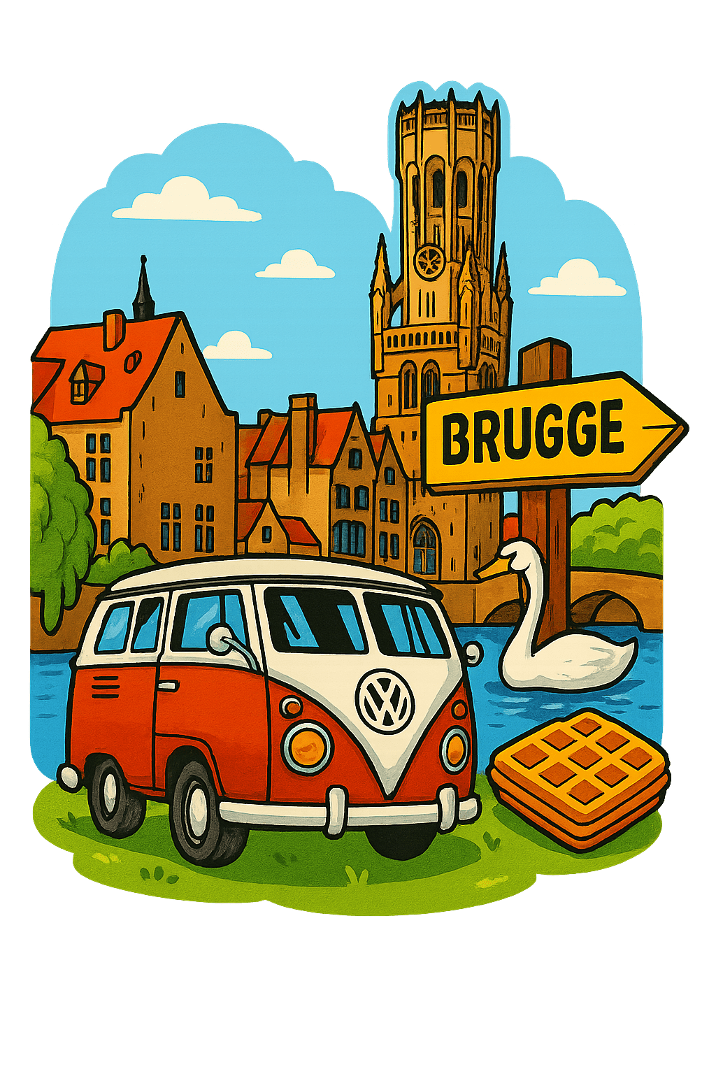 Brugge Ahşap Magnet – Toptan UV Baskılı Retro Hediyelik Magnet - ST Baskı Merkezi
