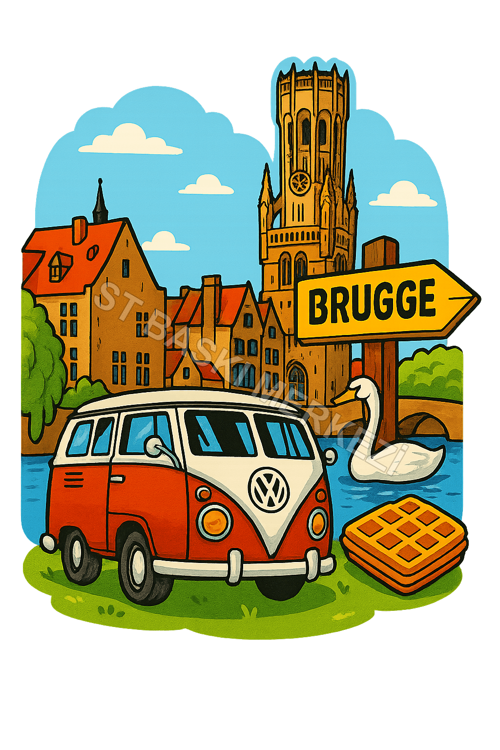 Brugge Ahşap Magnet – Toptan UV Baskılı Retro Hediyelik Magnet - ST Baskı Merkezi