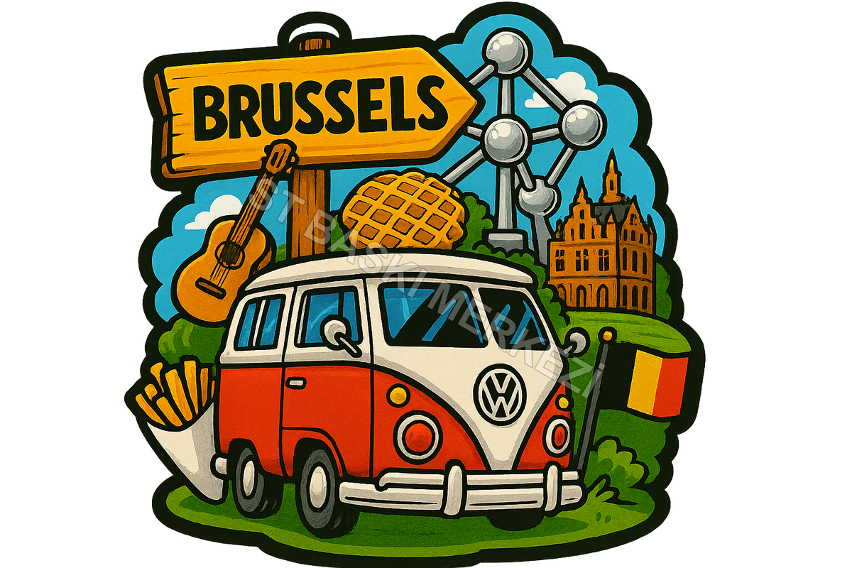 Brussels Ahşap Magnet – Toptan UV Baskılı Retro Hediyelik Magnet - ST Baskı Merkezi