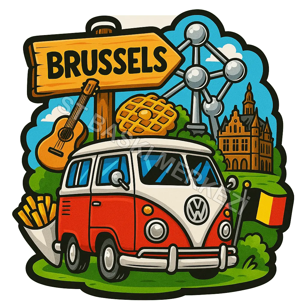 Brussels Ahşap Magnet – Toptan UV Baskılı Retro Hediyelik Magnet - ST Baskı Merkezi