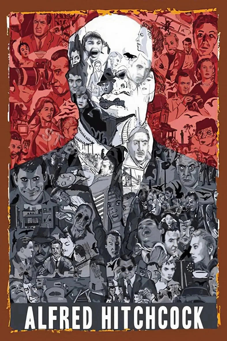 Alfred Hitchcock Retro Ahşap Poster No:247