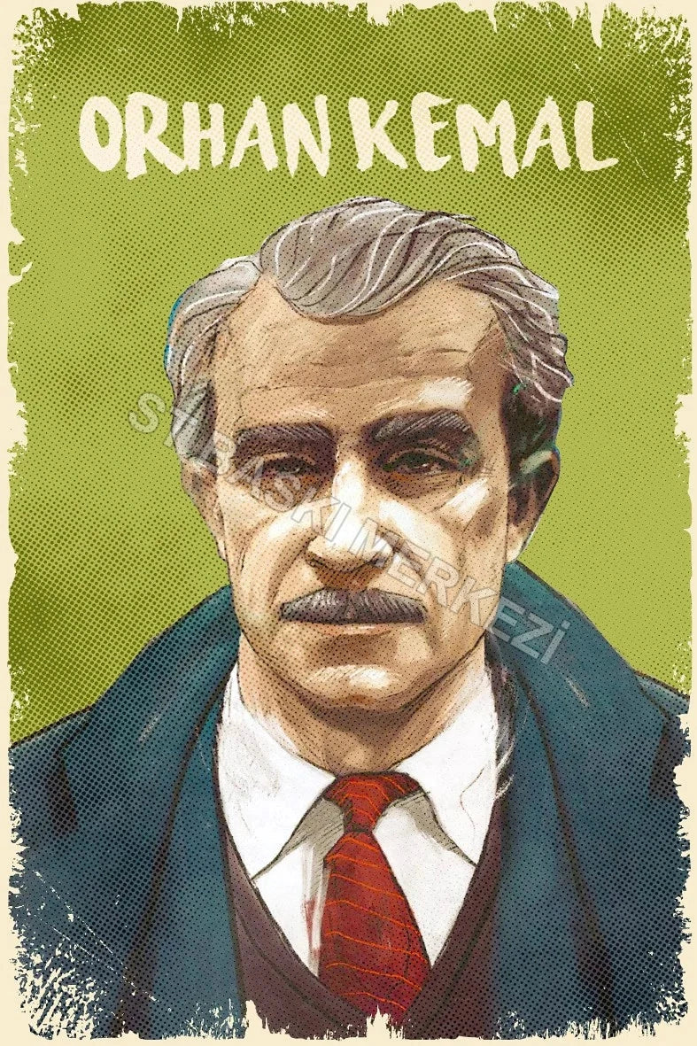 Orhan Kemal Retro Ahşap Poster No:577