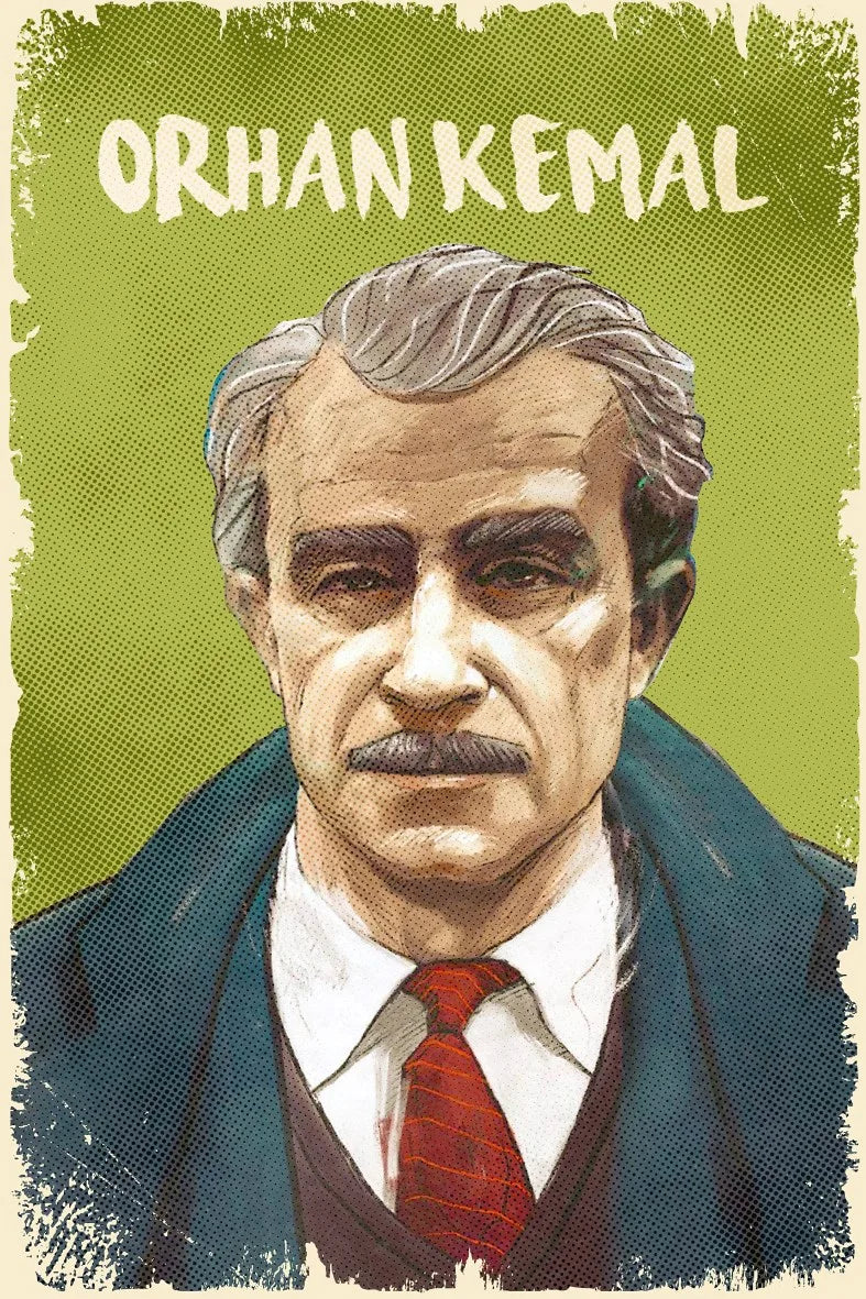 Orhan Kemal Retro Ahşap Poster No:577