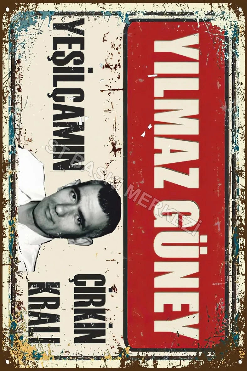 Yılmaz Güney Retro Ahşap Poster No:427