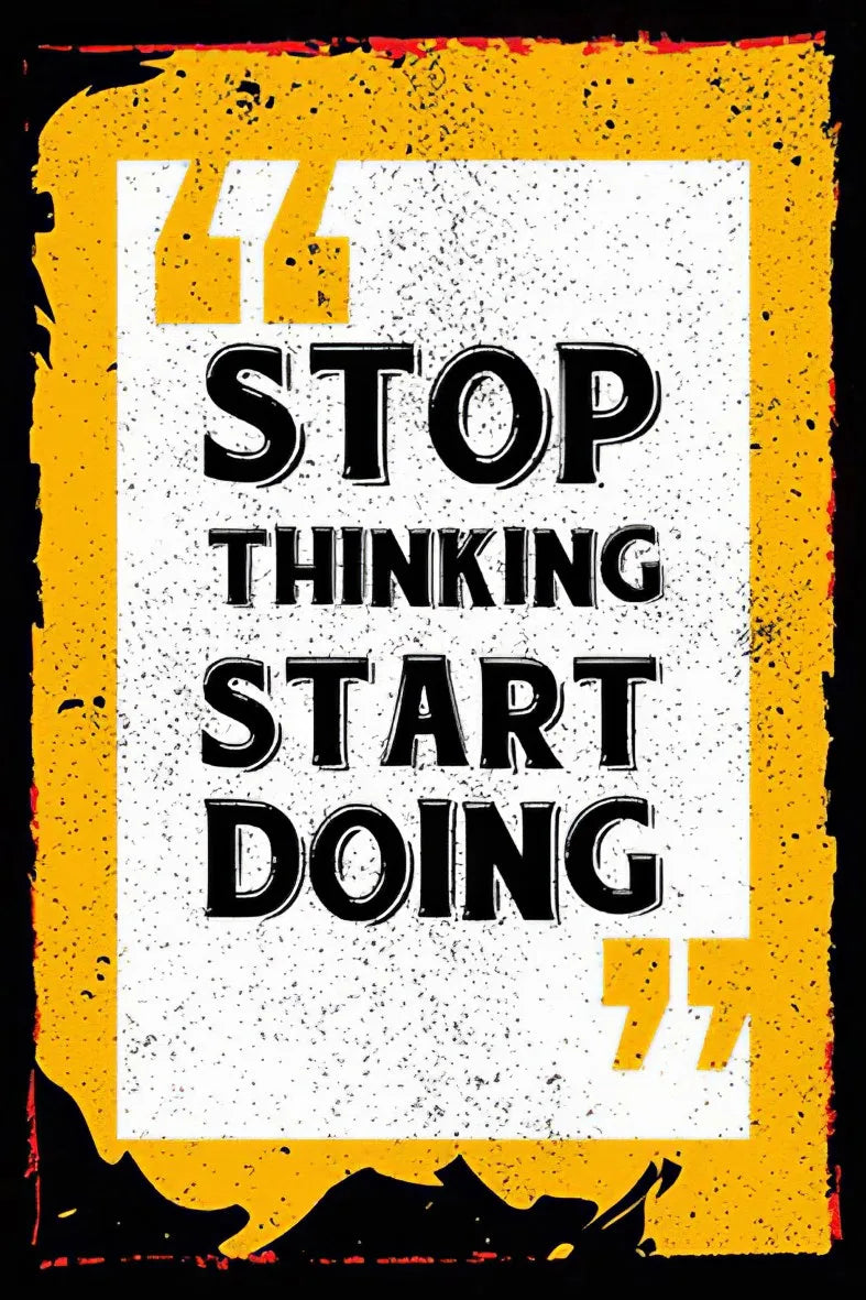 Stop Thinking Retro Ahşap Poster No:244