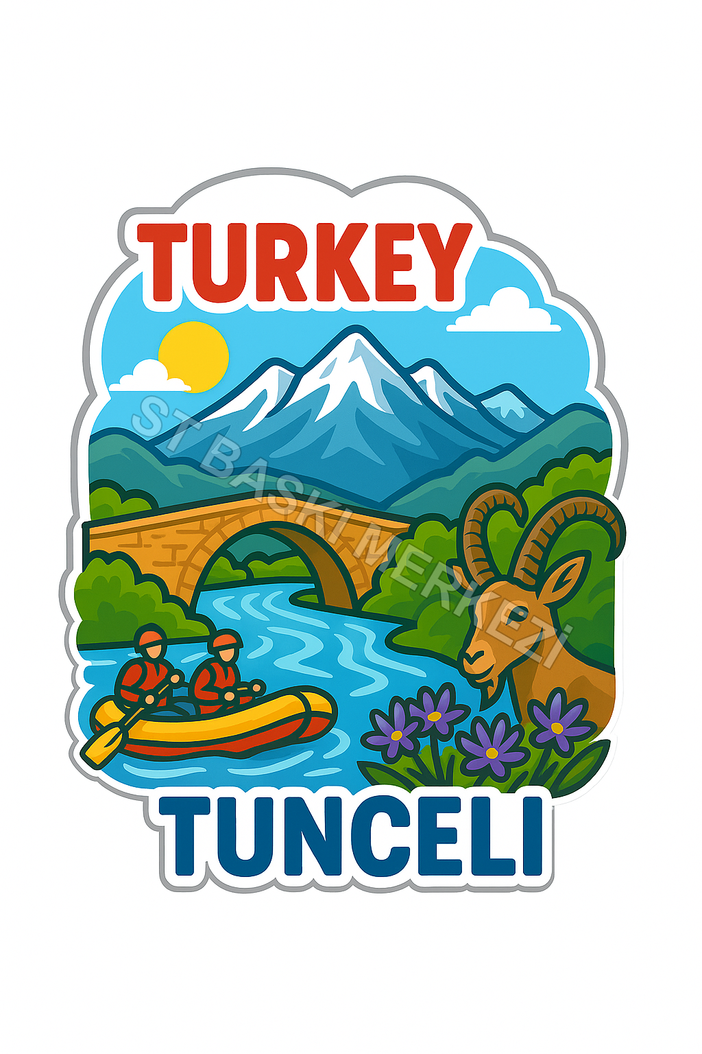 Tunceli Ahşap Magnet – Toptan UV Baskılı Retro Hediyelik Magnet