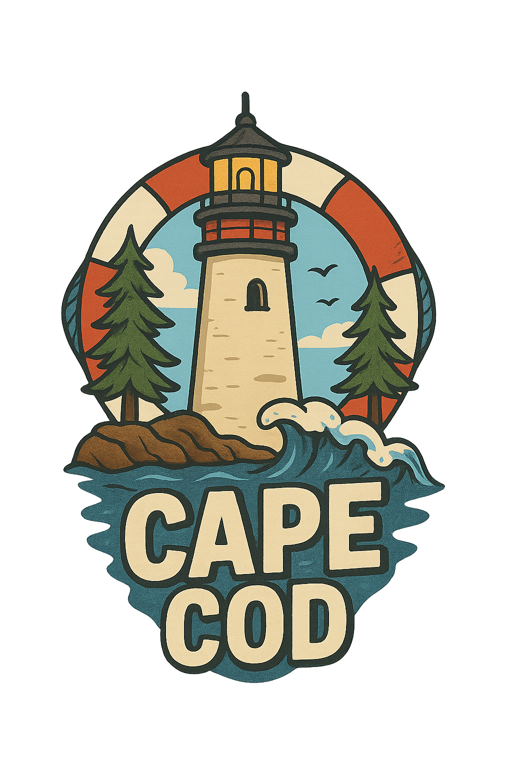 Cape Cod Ahşap Magnet – Toptan UV Baskılı Retro Hediyelik Magnet
