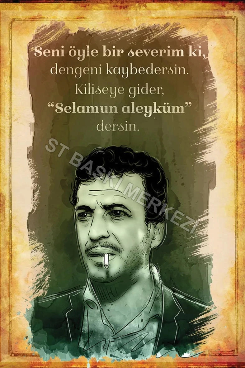 Turist Ömer Retro Ahşap Poster No:503