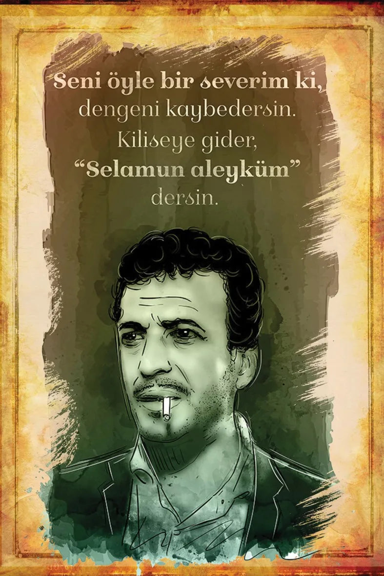 Turist Ömer Retro Ahşap Poster No:503